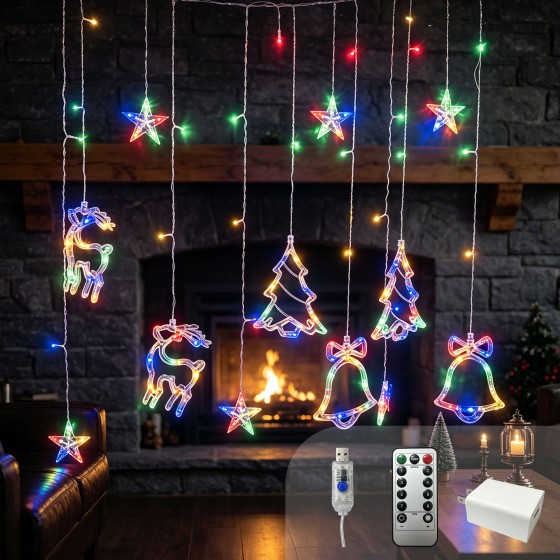 G-C5V120P3.5MDDC-004Reindeer String Lights Wholesale/ colorful string lights wholesale/ LED string lights wholesale/ festival string lights wholesale/ Christmas string lights wholesale/ LED string lights wholesale/LED string lights factory direct supp