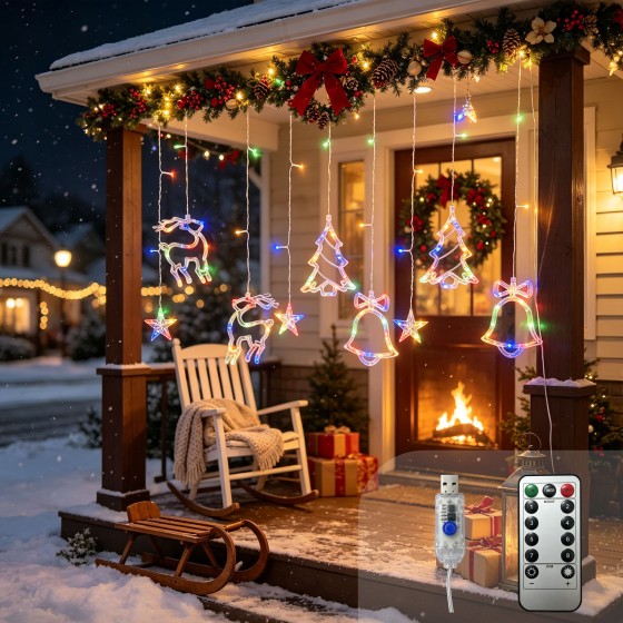 G-C5V120P3.5MDDC-016Reindeer String Lights Wholesale/ colorful string lights wholesale/ LED string lights wholesale/ festival string lights wholesale/ Christmas string lights wholesale/ LED string lights wholesale/LED string lights factory direct supp