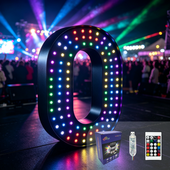 G-C5V12MM15A-032LED String Lights Wholesale / LED Marquee String Lights Wholesale / RGB Colorful Bubble Letter Lights Wholesale / LED Illuminated Letter Lights Wholesale / LED String Lights Source Factory / LED String Lights Wholesale