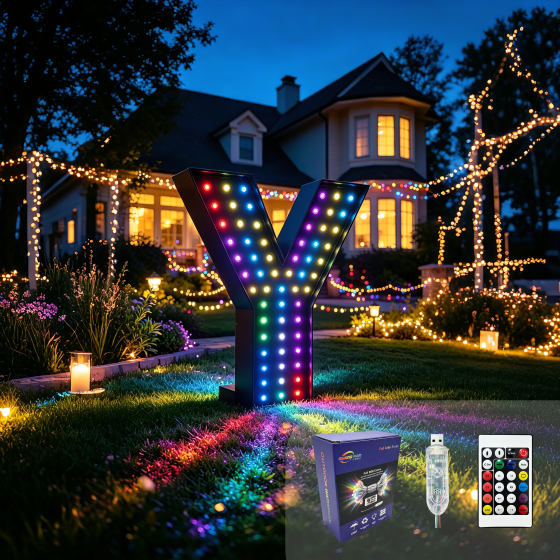 G-C5V12MM15A-033LED String Lights Wholesale / LED Marquee String Lights Wholesale / RGB Colorful Bubble Letter Lights Wholesale / LED Illuminated Letter Lights Wholesale / LED String Lights Source Factory / LED String Lights Wholesale