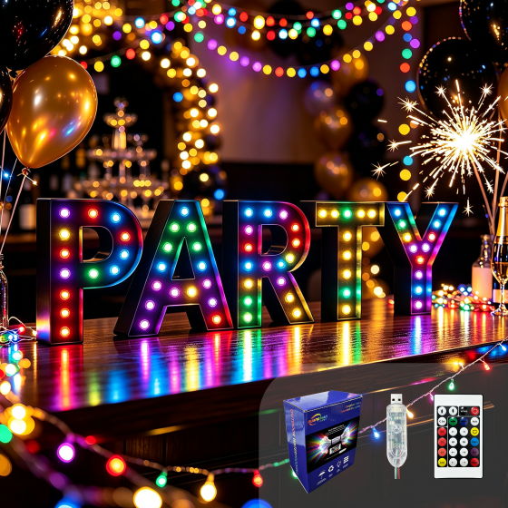 G-C5V12MM15A-030LED String Lights Wholesale / LED Marquee String Lights Wholesale / RGB Colorful Bubble Letter Lights Wholesale / LED Illuminated Letter Lights Wholesale / LED String Lights Source Factory / LED String Lights Wholesale