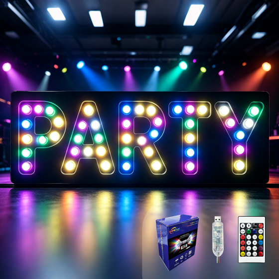 G-C5V12MM15A-022LED String Lights Wholesale / LED Marquee String Lights Wholesale / RGB Colorful Bubble Letter Lights Wholesale / LED Illuminated Letter Lights Wholesale / LED String Lights Source Factory / LED String Lights Wholesale