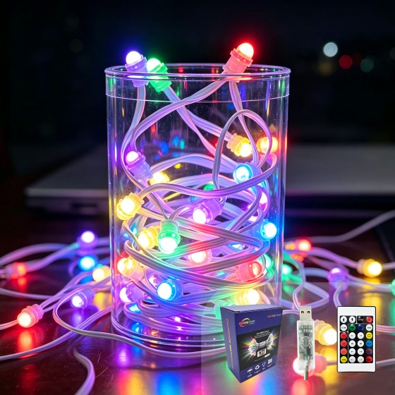 G-C5V12MM15A-007Colorful string lights wholesale/ LED string lights wholesale/ curtain string lights wholesale/ festival string lights wholesale/Christmas string lights wholesale/ LED string lights wholesale/LED string lights factory direct supply