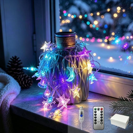 G-C110V40P15C6MS-C006Wholesale Snowflake String Lights/ colorful string lights wholesale/ LED string lights wholesale/ festival string lights wholesale/ Christmas string lights wholesale/ LED string lights wholesale/LED string lights factory direct supp