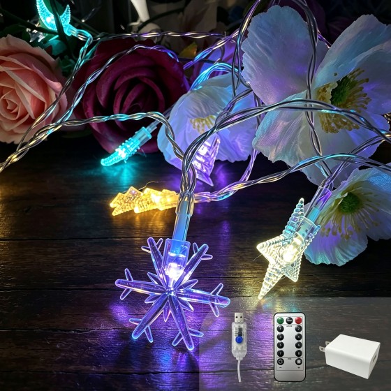 G-C110V40P15C6MS-C008Wholesale Snowflake String Lights/ colorful string lights wholesale/ LED string lights wholesale/ festival string lights wholesale/ Christmas string lights wholesale/ LED string lights wholesale/LED string lights factory direct supp